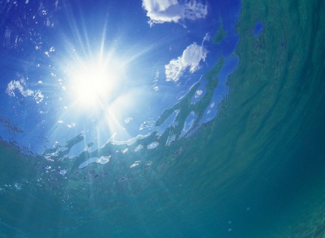 Sun and Clouds Viewed from Underwater --- Image by © Royalty-Free/Corbis